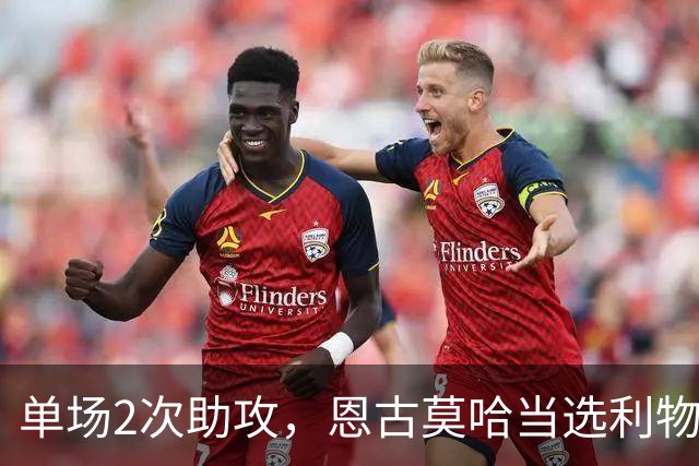 单场2次助攻，恩古莫哈当选利物浦vs黄潜全场最佳球员